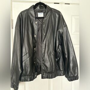 Old Navy leather bomber